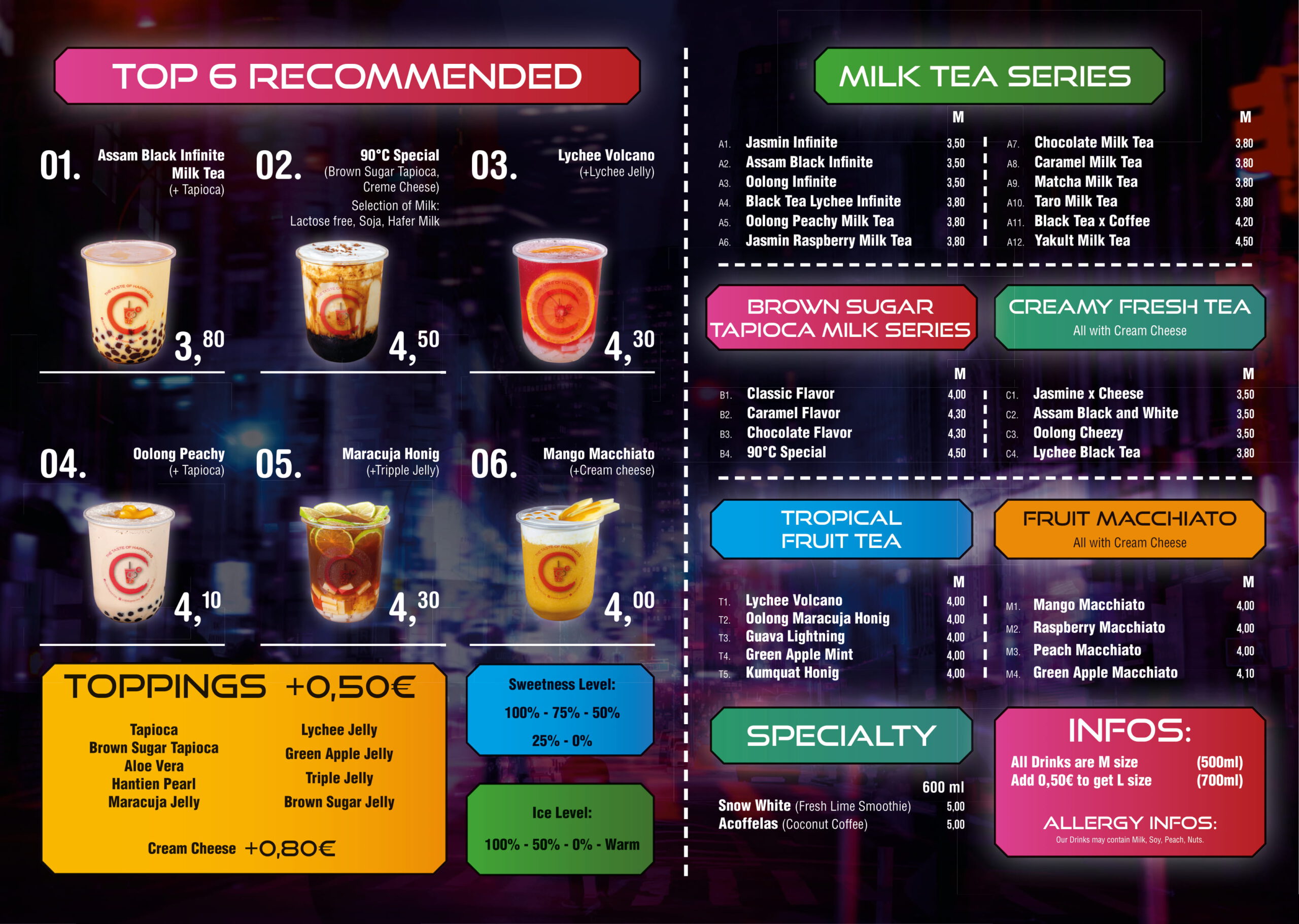 90DegreeC Menu